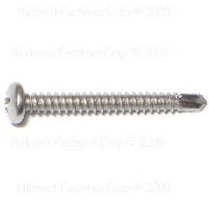 Midwest Fastener #8 x 1-1/2 in. Pan Head Phillips Self-Drilling Screwsimage