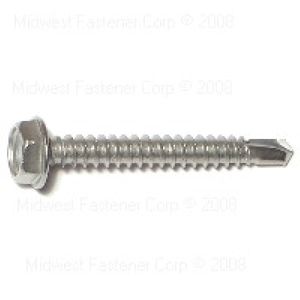 Midwest Fastener #10 x 1-1/2 in. Hex Head Self-Drilling Screwsimage