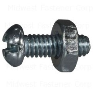 Midwest Fastener #10-24 x 1/2 in. Combo Round Head Machine Screwimage