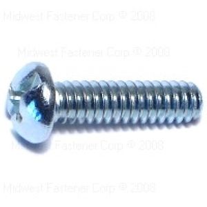 Midwest Fastener 1/4-20 x 3/4 in. Combination Round Head Machine Screwimage