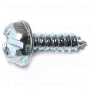 Midwest Fastener #6 x 1/2 in. Slotted Hex Washer Head Sheet Metal Screws, 5-Packimage
