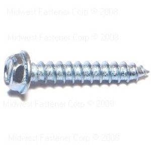 Midwest Fastener #12 x 1-1/4 in. Slotted Hex Washer Head Sheet Metal Screwsimage