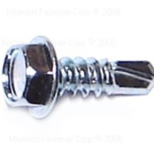 Midwest Fastener #8 x 1/2 in. Hex Washer Head Self-Drilling Screwsimage