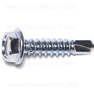 Midwest Fastener #8 x 3/4 in. Hex Washer Head Self-Drilling Screws, 5-Packimage