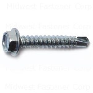 Midwest Fastener #8 x 1 in. Hex Washer Head Self-Drilling Screwsimage