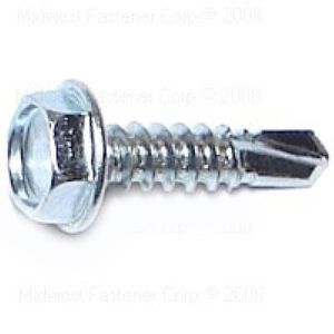 Midwest Fastener #10 x 3/4 in. Hex Washer Head Self-Drilling Screwsimage