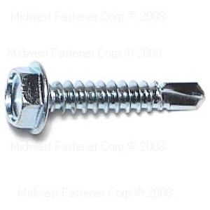 Midwest Fastener #10 x 1 in. Hex Washer Head Self-Drilling Screwsimage