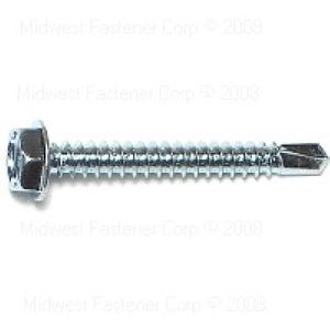Midwest Fastener #10 x 1-1/2 in. Hex Washer Head Self-Drilling Screwsimage