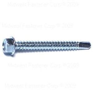 Midwest Fastener #12 x 2 in. Hex Washer Head Self-Drilling Screws, 5-Packimage