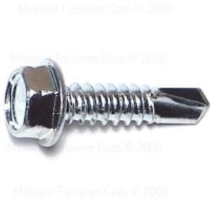 Midwest Fastener #14 x 1 in. Hex Washer Head Self-Drilling Screwsimage