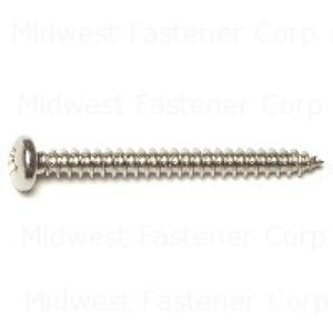 Midwest Fastener #6 x 1-1/2 in. Pan Head Phillips Sheet Metal Screws, 5-Pieceimage