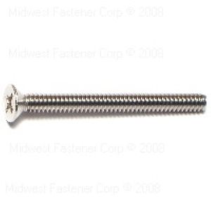 Midwest Fastener #6-32 x 1-1/2 in. Flat Head Stainless Steel Machine Screws, 5-Packimage