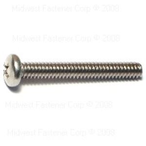 Midwest Fastener #10-24 x 1-1/2 in. Stainless Steel Pan Head Machine Screws, 5-Packimage