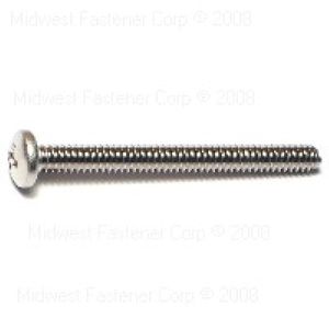 Midwest Fastener #10-24 x 2 in. Pan Head Machine Screws, 5-Packimage