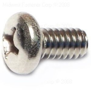 Midwest Fastener 1/4-20 x 1/2 in. Pan Head Phillips Machine Screws, 5-Packimage