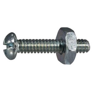 Midwest Fastener #6-32 x 3/4 in. Combo Round Head Machine Screw with Nutsimage