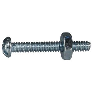 Midwest Fastener #6-32 x 1 in. Combo Round Head Machine Screw with Nutsimage