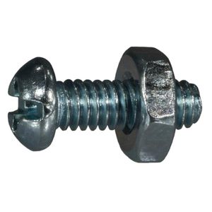 Midwest Fastener #8-32 x 1/2 in. Combo Round Head Machine Screw with Nutsimage