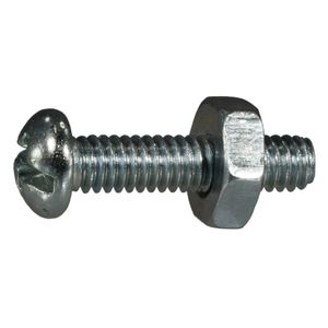 Midwest Fastener #8-32 x 3/4 in. Combo Round Head Machine Screw with Nutsimage
