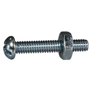 Midwest Fastener #8-32 x 1 in. Combo Round Head Machine Screw with Nutsimage