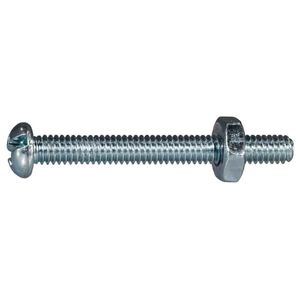 Midwest Fastener #8-32 x 1-1/2 in. Combo Round Head Machine Screw with Nutsimage