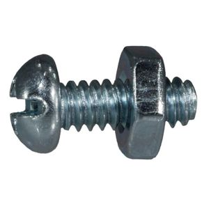 Midwest Fastener #10-24 x 1/2 in. Combo Round Head Machine Screw with Nutsimage