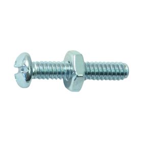 Midwest Fastener #10-24 x 1 in. Round Head Combo Drive Machine Screw with Nutsimage