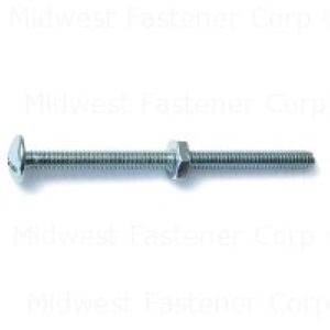 Midwest Fastener #10-24 x 3 in. Combination Round Head Machine Screws with Nuts, 5-Packimage