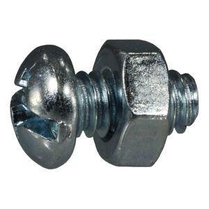 Midwest Fastener 1/4-20 x 1/2 in. Combo Round Head Machine Screw with Nutsimage