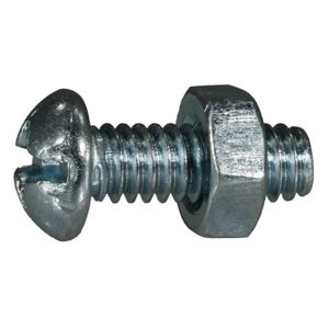 Midwest Fastener 1/4-20 x 3/4 in. Combo Round Head Machine Screw with Nutsimage