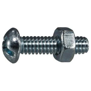 Midwest Fastener 1/4-20 x 1 in. Combo Round Head Machine Screw with Nutsimage