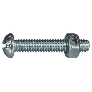 Midwest Fastener 1/4-20 x 1-1/2 in. Combo Round Head Machine Screw with Nutimage