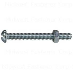 Midwest Fastener 1/4-20 x 2-1/2 in. Combination Round Head Machine Screw with Nutimage