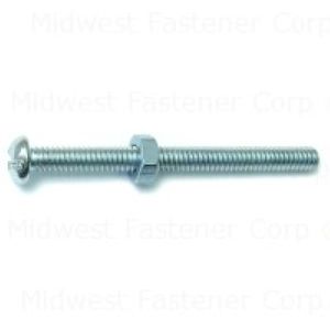 Midwest Fastener 1/4 in.-20 x 3 in. Combination Round Head Machine Screws with Nuts, 5-Packimage