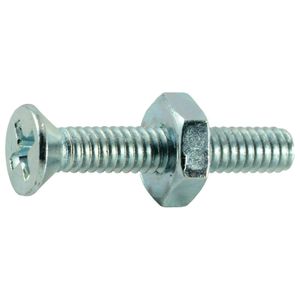Midwest Fastener #8-32 x 1 in. Flat Head Machine Screw with Nuts, 5-Packimage