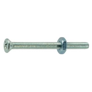 Midwest Fastener #8-32 x 2 in. Flat Head Machine Screw with Nutimage