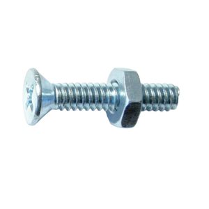 Midwest Fastener #10-24 x 1 in. Flat Head Machine Screw with Nuts, 5-Packimage