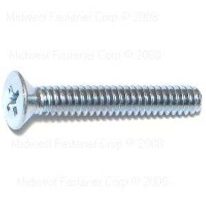 Midwest Fastener #10-24 x 1-1/4 in. Flat Head Phillips Machine Screw with Nutsimage