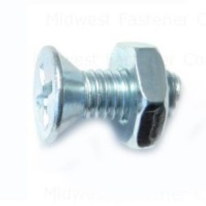 Midwest Fastener #10-32 x 1/2 in. Flat Head Phillips Machine Screw with Nuts, 5-Packimage
