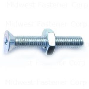 Midwest Fastener #10-32 x 1-1/4 in. Flat Head Machine Screw with Nutsimage