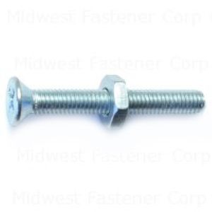 Midwest Fastener #10-32 x 1-1/2 in. Flat Head Machine Screw with Nuts, 5-Packimage