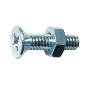 Midwest Fastener 1/4-20 x 1 in. Flat Head Machine Screw with Nutimage