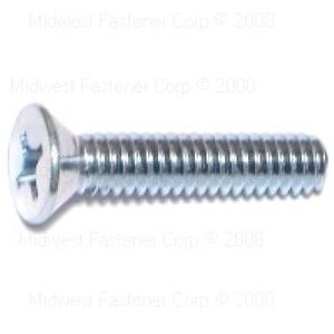 Midwest Fastener 1/4-20 x 1-1/4 in. Flat Head Phillips Machine Screws with Nuts, 5-Packimage