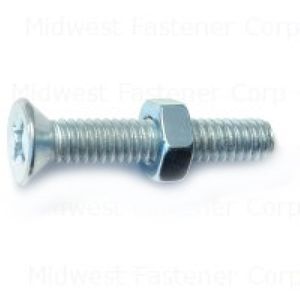 Midwest Fastener 1/4-20 x 1-1/2 in. Flat Head Machine Screw with Nuts, 5-Packimage