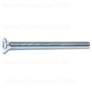 Midwest Fastener 1/4 in.-20 x 3 in. Flat Head Machine Screw with Nutsimage