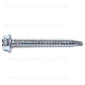 Midwest Fastener #8 x 1-1/2 in. Hex Washer Head Self-Drilling Screws, 5-Packimage