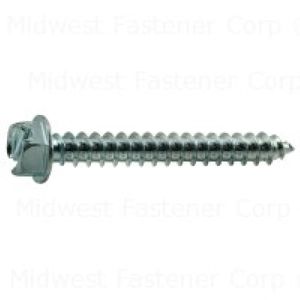 Midwest Fastener #14 x 2 in. Slotted Hex Washer Head Sheet Metal Screwsimage