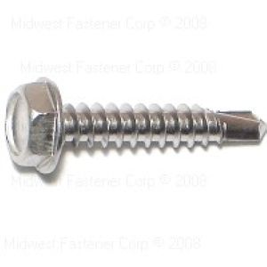 Midwest Fastener #10 x 1 in. Hex Head Self-Drilling Screws, 5-Packimage