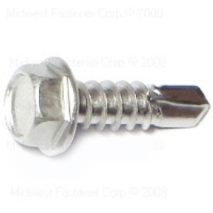 Midwest Fastener #12 x 3/4 in. Hex Head Self-Drilling Screws, 5-Packimage