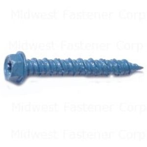Midwest Fastener 1/4 in. x 1-3/4 in. TorqueMaster Hex Star Concrete Screw, 100-Packimage